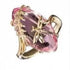 18K Gold Plated Dragonfly Ring with Olive Green Stone, Creative Finger Jewelry for European American Daily Styling