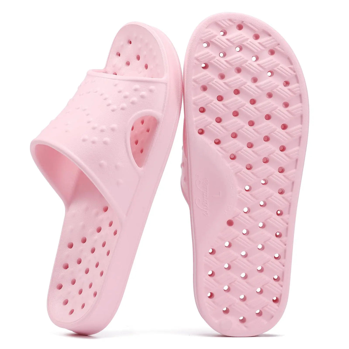 【Back to School Shevalues Quick Drying Shower Shoes for Women Men with Arch Support | Lightweight Pool Slides with Drain Holes Comfortable Beach Slipper Sandals for Gym College Dorms