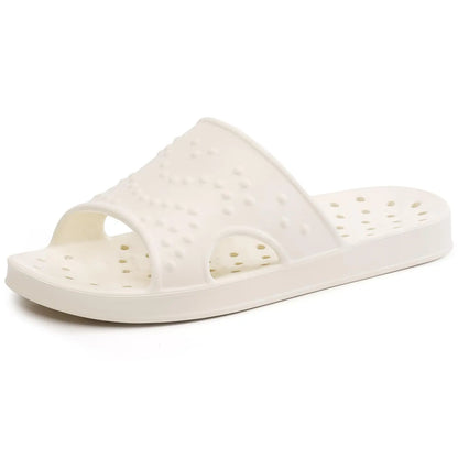 【Back to School Shevalues Quick Drying Shower Shoes for Women Men with Arch Support | Lightweight Pool Slides with Drain Holes Comfortable Beach Slipper Sandals for Gym College Dorms