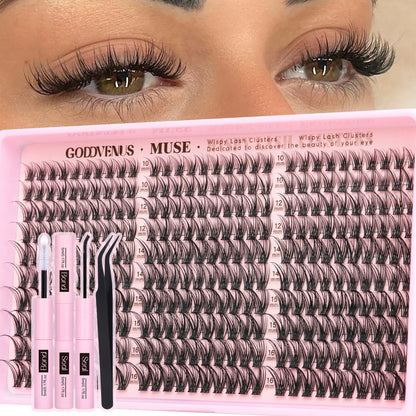 【Live】Goddvenus Muse Lash Clusters Kit Wispy Natural DIY Extension 10-16Mm for Clean Makeup Daily Flawless Look Lightweight Beginner Friendly Eyelash Eyelashes