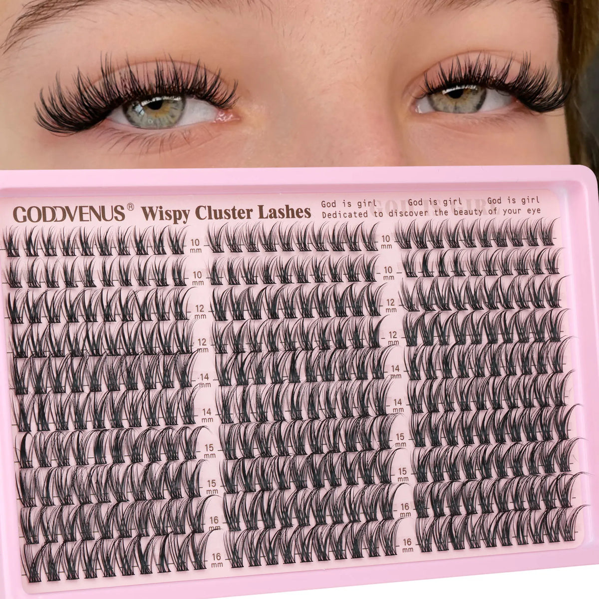 【Live】Goddvenus Muse Lash Clusters Kit Wispy Natural DIY Extension 10-16Mm for Clean Makeup Daily Flawless Look Lightweight Beginner Friendly Eyelash Eyelashes