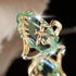 18K Gold Plated Dragonfly Ring with Olive Green Stone, Creative Finger Jewelry for European American Daily Styling