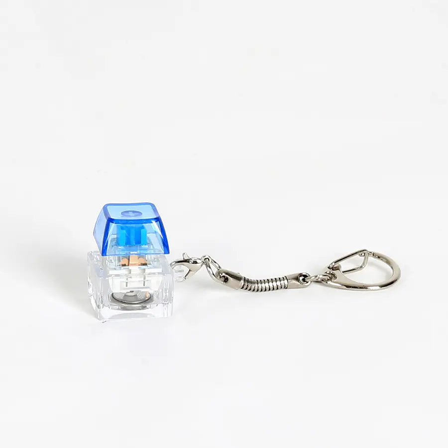 Single-Key LED Glowing Keyboard Keychain Fidget Toy, Stress Reliever for Anxiety &amp; ADHD, Cool Novelty Gift for Kids, Fashion Accessory, Unisex, Casual Wear, Finger Clicker, Fidgets, Glow Click Toy