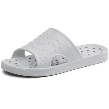 【Back to School Shevalues Quick Drying Shower Shoes for Women Men with Arch Support | Lightweight Pool Slides with Drain Holes Comfortable Beach Slipper Sandals for Gym College Dorms