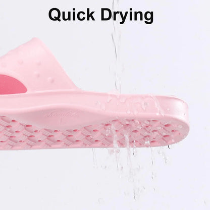 【Back to School Shevalues Quick Drying Shower Shoes for Women Men with Arch Support | Lightweight Pool Slides with Drain Holes Comfortable Beach Slipper Sandals for Gym College Dorms
